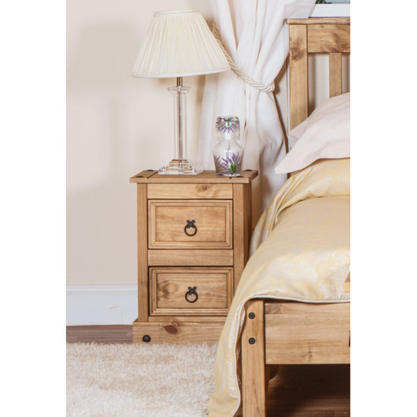 Waxed pine bedside tables hotsell